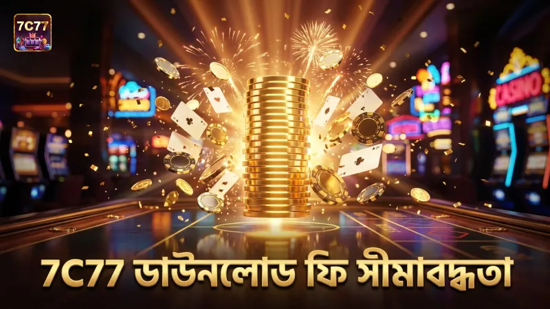 7C77 অ্যাপের ডাউনলোড ফি ও সীমাবদ্ধতা সম্পর্কে তথ্য।