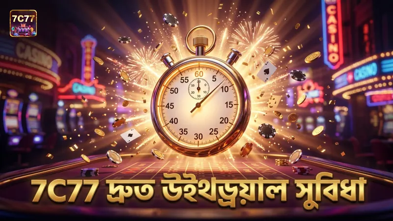 7C77 ভিআইপি সদস্যরা দ্রুত এবং সহজে উইথড্রয়াল পান।
