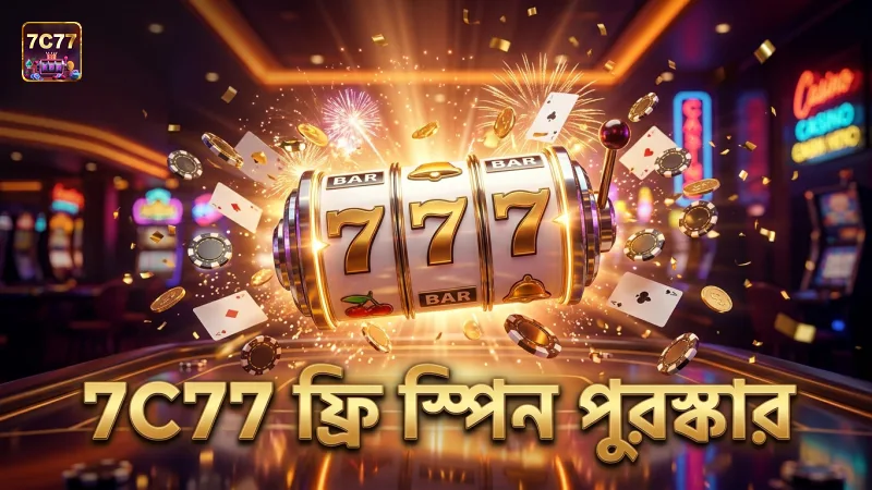 ফ্রি স্পিন রাউন্ডে দ্রুত বড় পুরস্কার পাওয়া যায় 7C77 এ