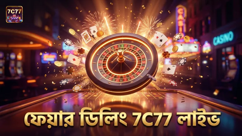 লাইভ ডিলারের সঙ্গে খেলার সময় 7C77 ফেয়ার ডিলিং নিশ্চিত করে