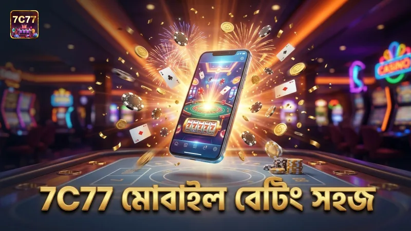 7C77 এর মোবাইল প্ল্যাটফর্মে মানি কামিং স্লটের বেটিং প্রক্রিয়া।