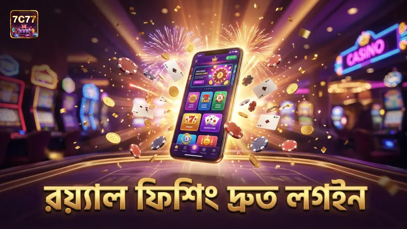 রয়্যাল ফিশিং এর দ্রুত লগইন ও সহজ খেলা প্রক্রিয়া