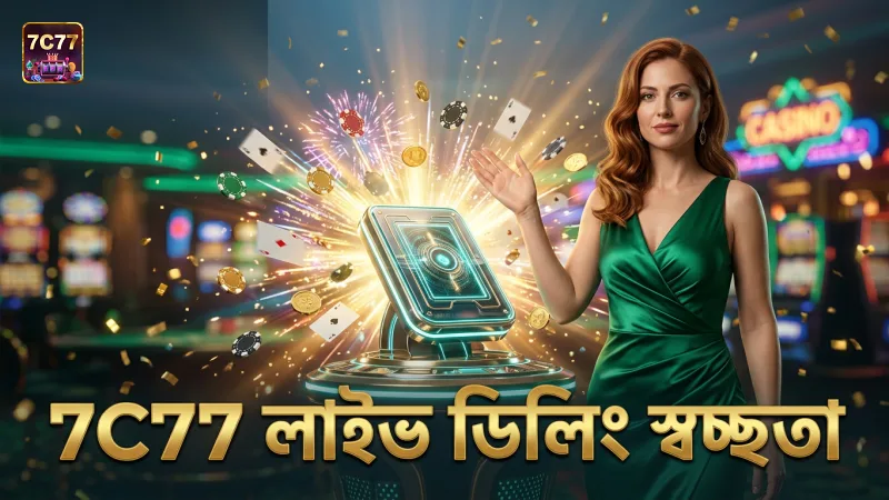 লাইভ ডিলিং ও কার্ড স্ক্যানিং দ্বারা স্বচ্ছতা নিশ্চিত করে 7C77